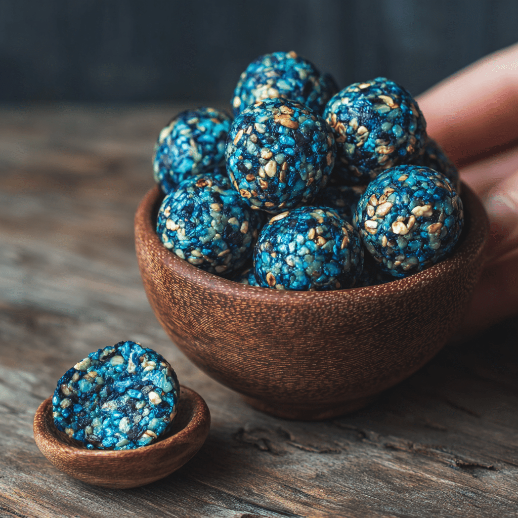 Spirulina Coconut Energy Balls: Ocean Blue Power Recipe - Recipe Image