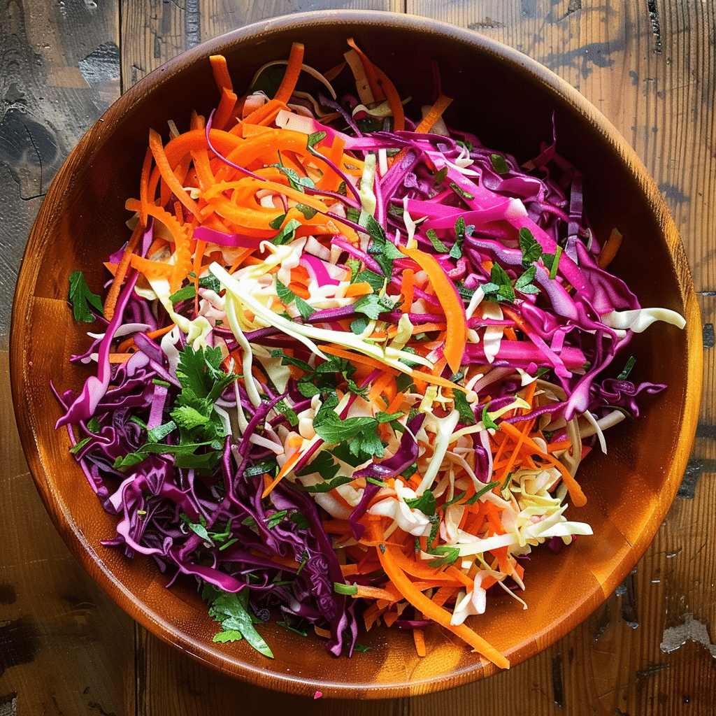 Rainbow Carrot & Cabbage Slaw: Crunchy & Vibrant Recipe - Recipe Image