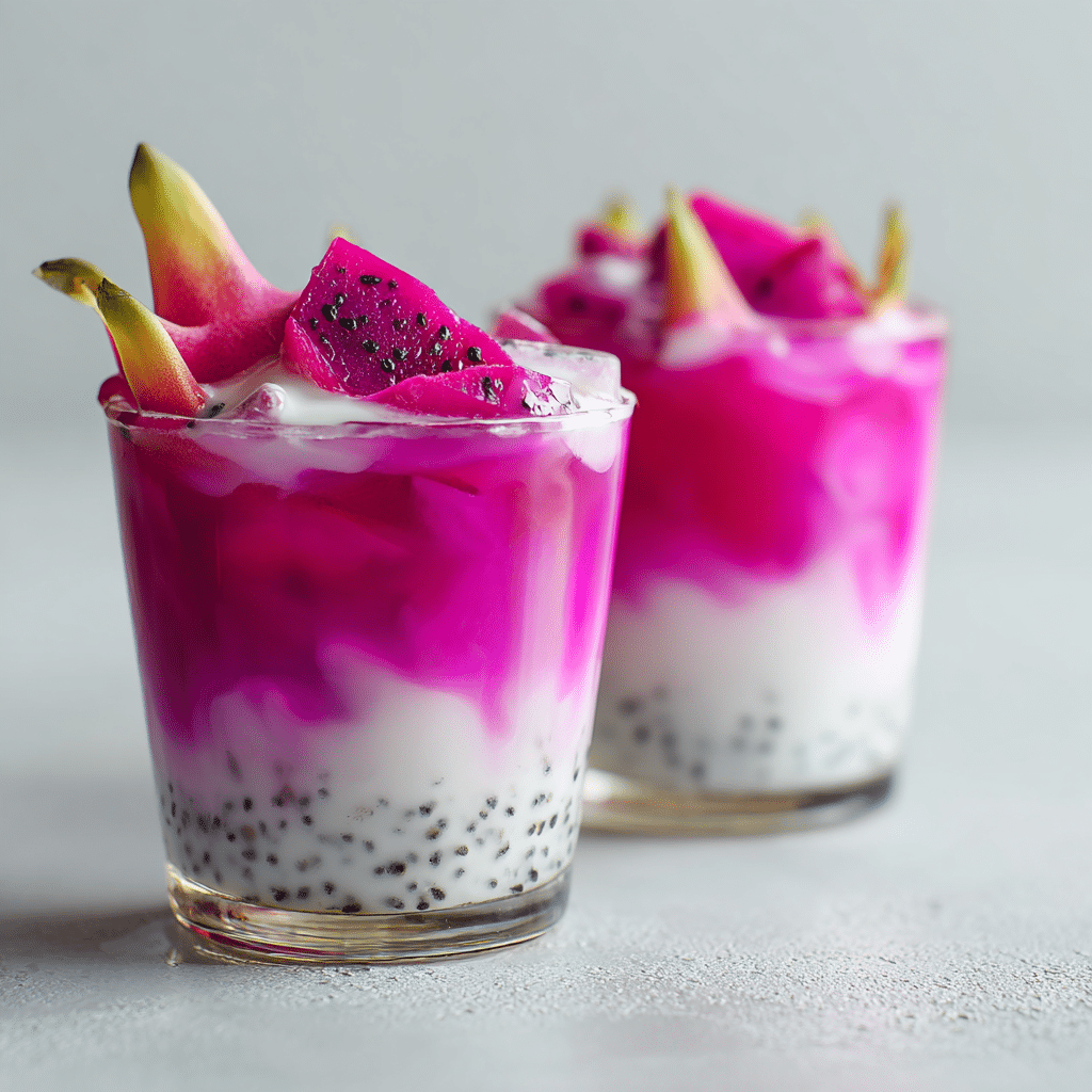 Dragon Fruit Yogurt cups Recipe - Recipe Image