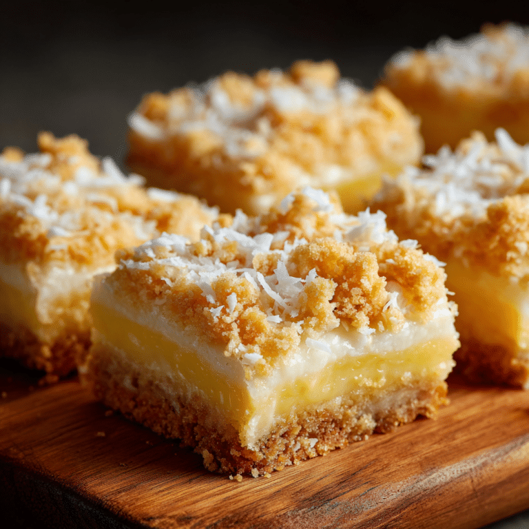 Lemon Coconut No-Bake Bars Recipe