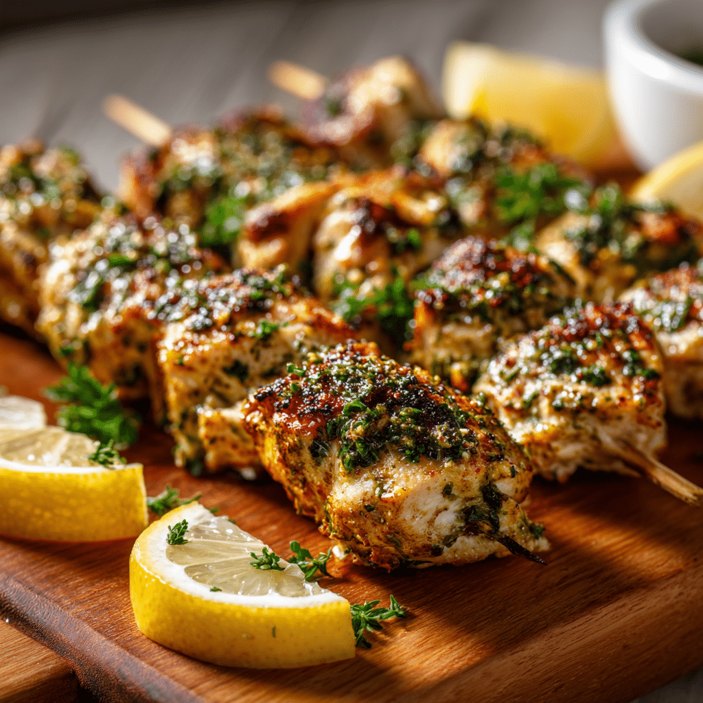 Lemon Herb Chicken Skewers Recipe - Recipe Image