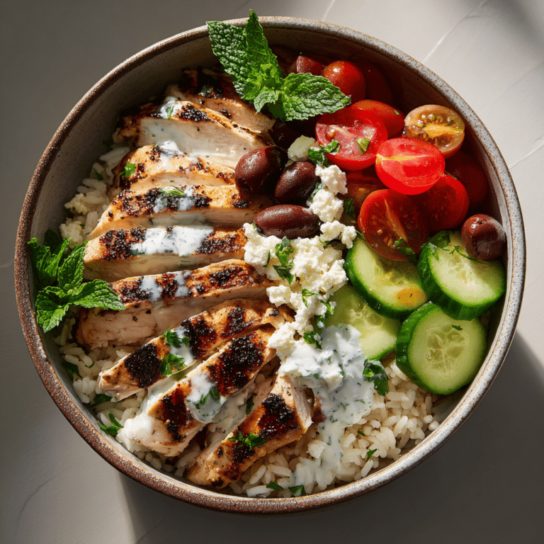 Mediterranean Chicken Rice Bowl Recipe
