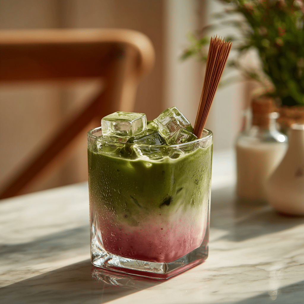 Strawberry Matcha Latte (Layered Café Style) Recipe