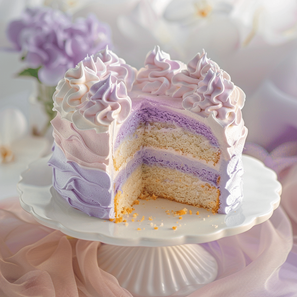 Taro Ube Cloud Cake Recipe - Recipe Image