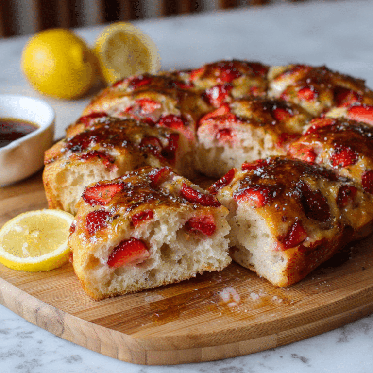 Sourdough Raspberry Orange Focaccia Bread Recipe