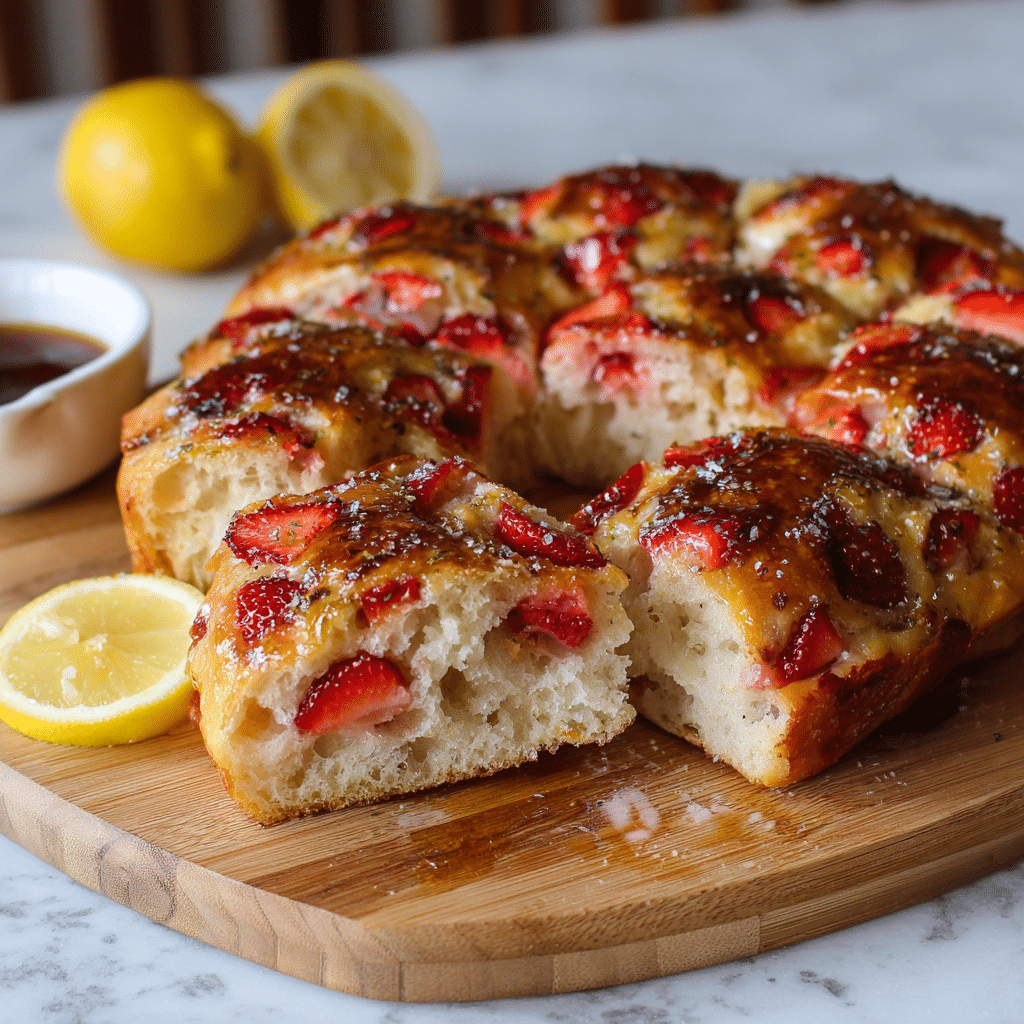 Sourdough Raspberry Orange Focaccia Bread Recipe
