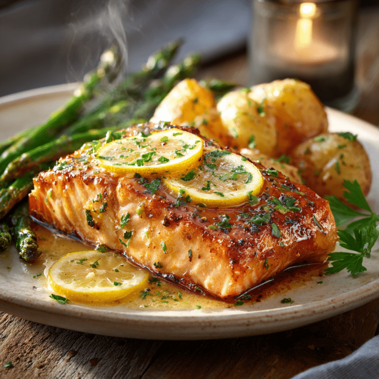 Lemon Garlic Butter Salmon Recipe