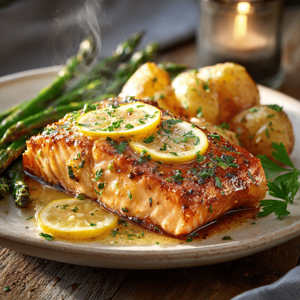 Lemon Garlic Butter Salmon Recipe