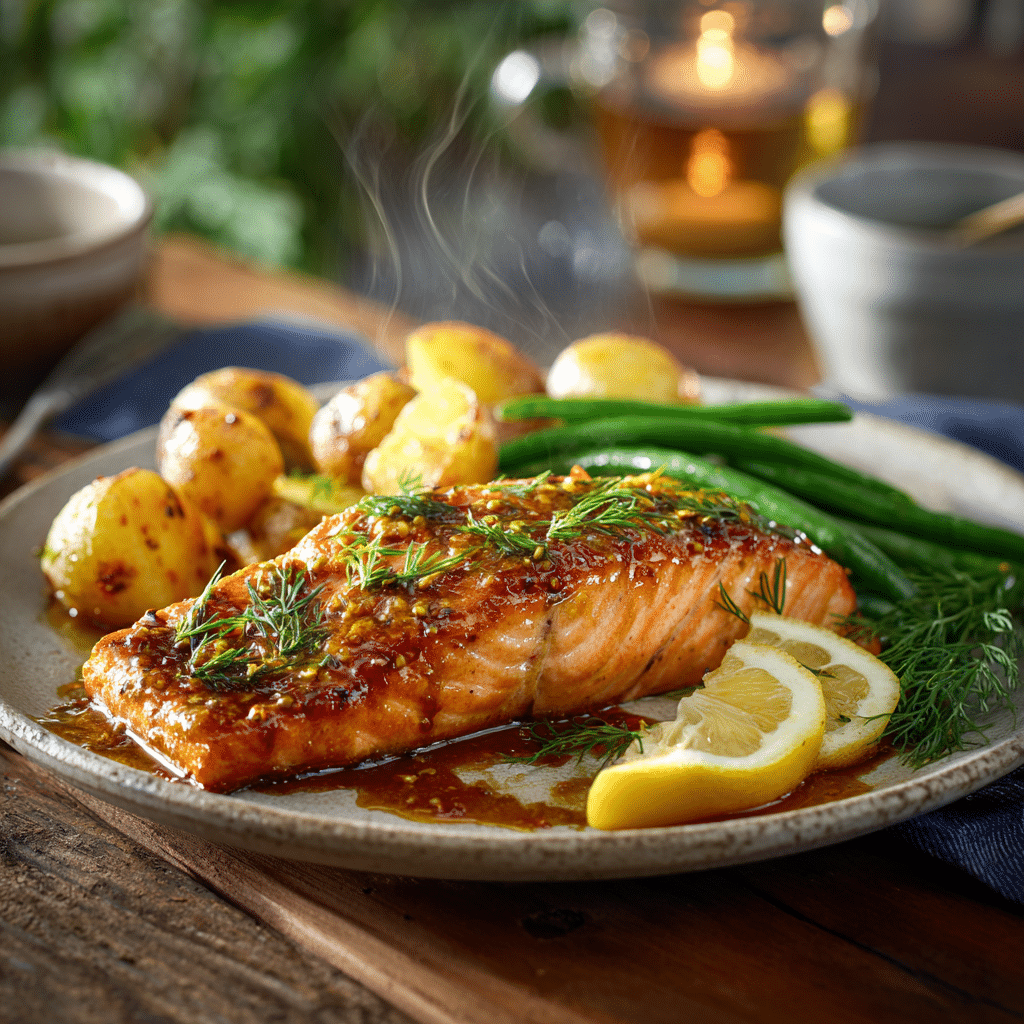 Crispy Honey Mustard Salmon Recipe