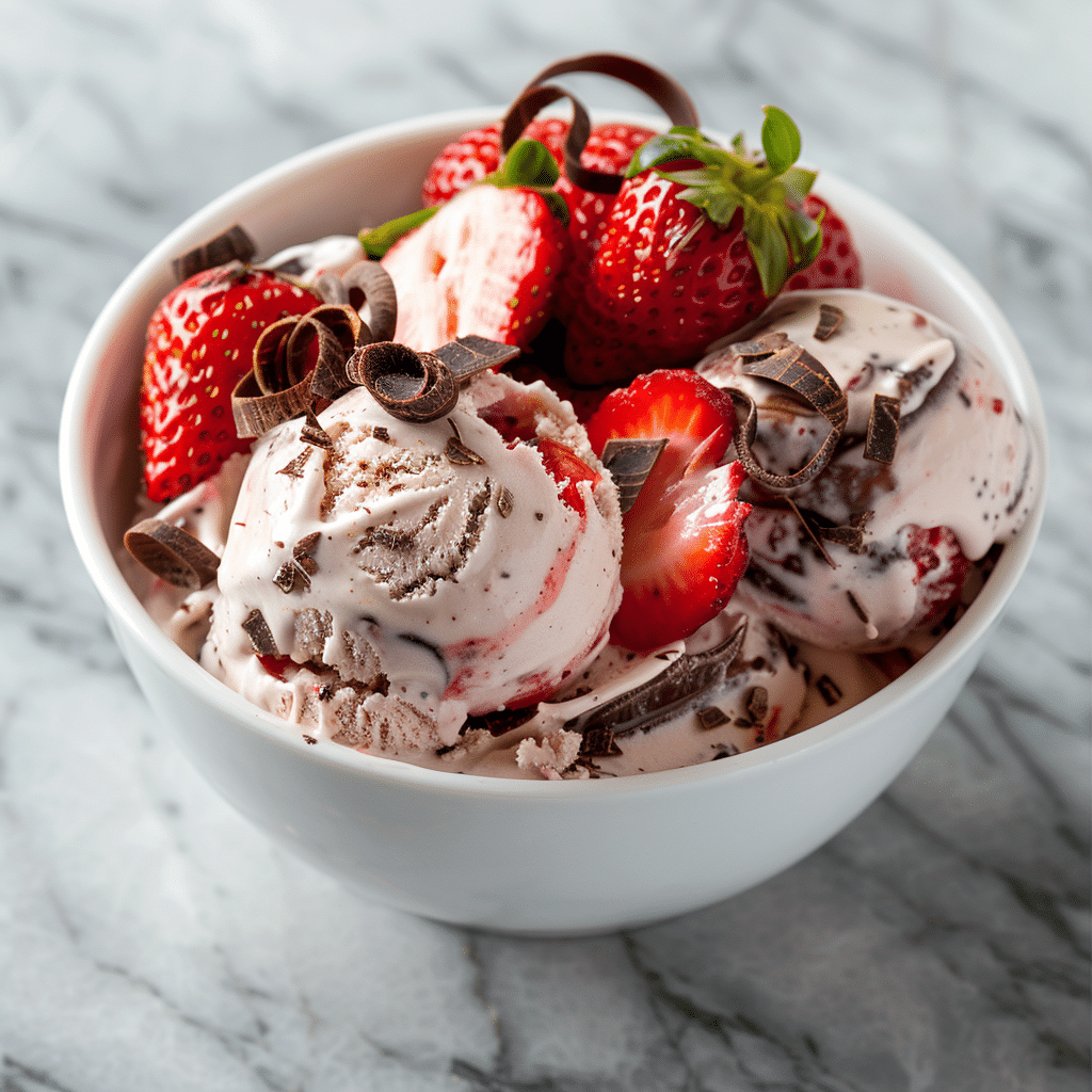 Chocolate Strawberry Ice Cream Recipe