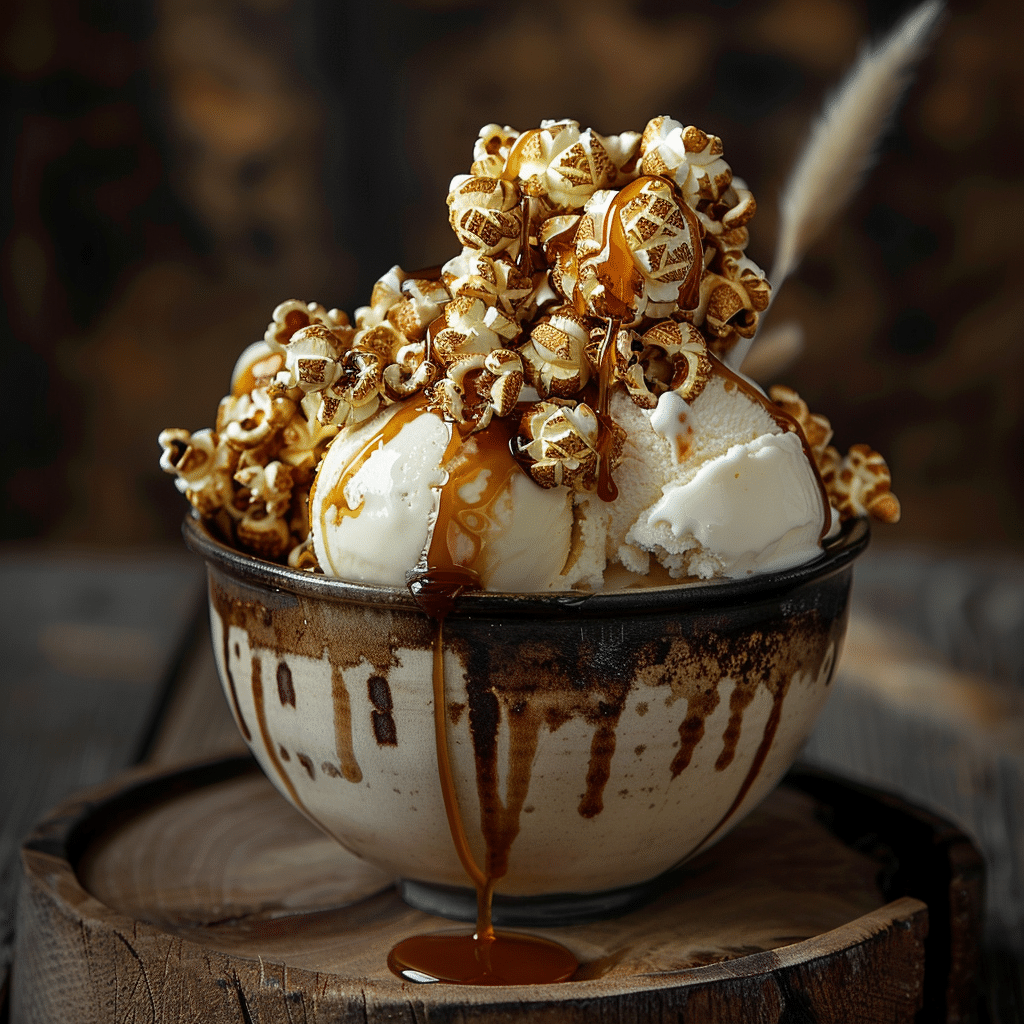 Caramel Popcorn Ice Cream Recipe