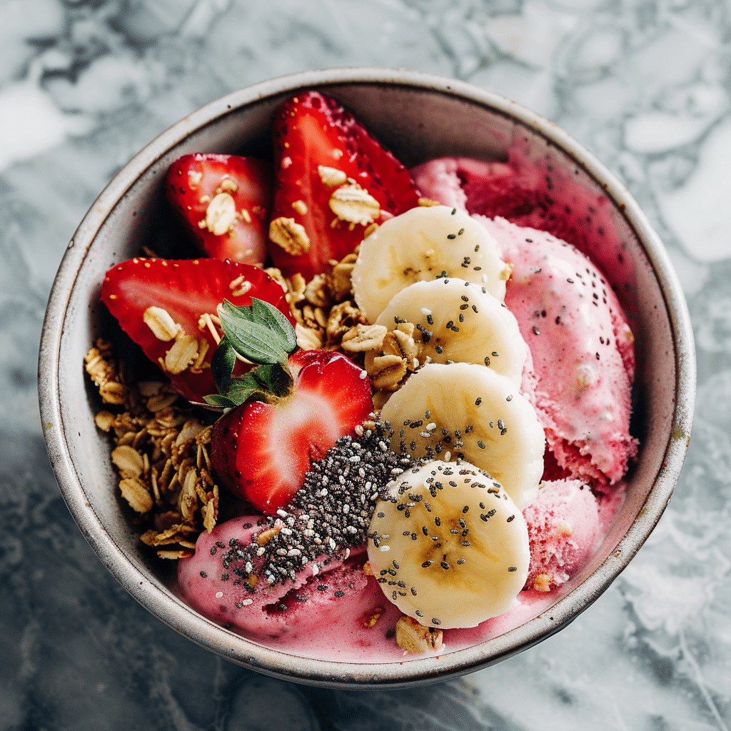 Strawberry Banana Ice Cream Bowl Recipe