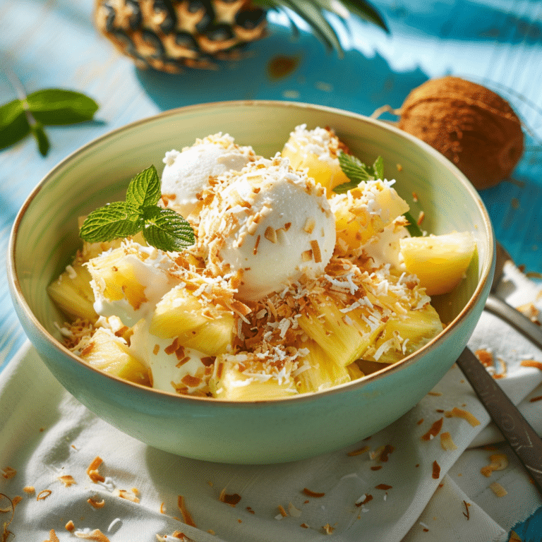 Pineapple Coconut Dessert Bowl Recipe