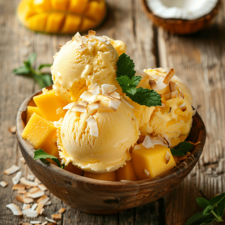 Mango Coconut Ice Cream Recipe