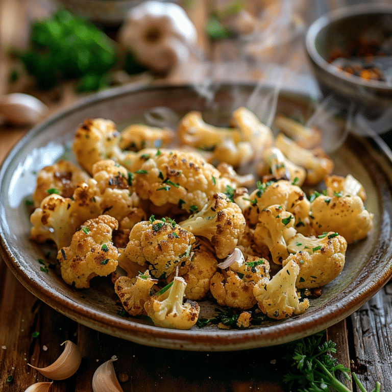 Roasted Garlic Cauliflower Recipe