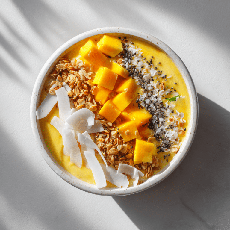 Coconut Mango Smoothie Bowl Recipe