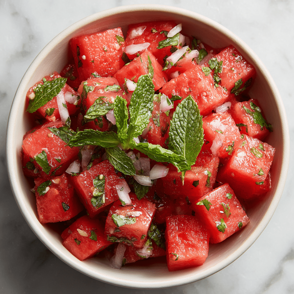 Watermelon Mint Salad Recipe