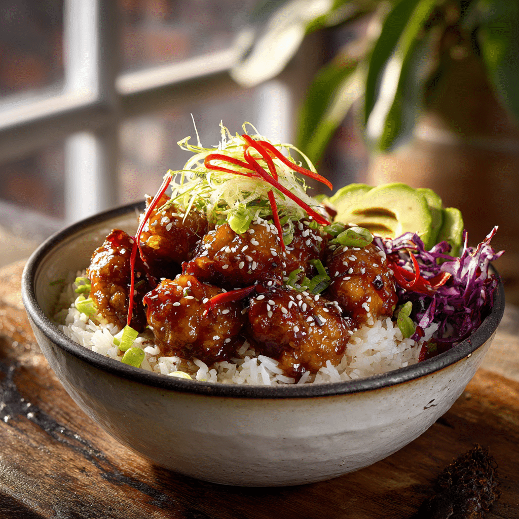 Honey Sesame Chicken Bowl Recipe