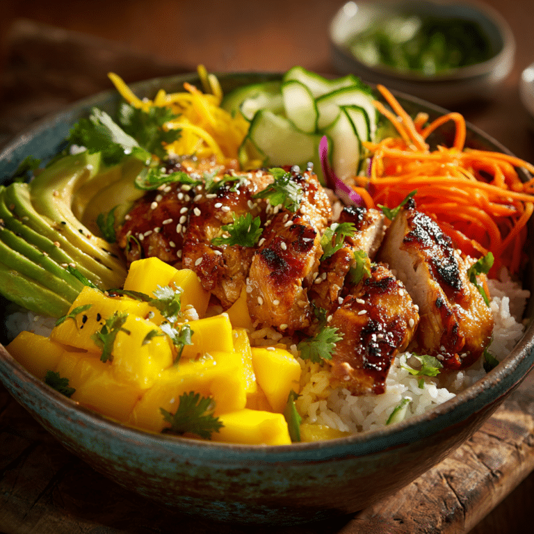 Mango Chicken Rice Bowl Recipe