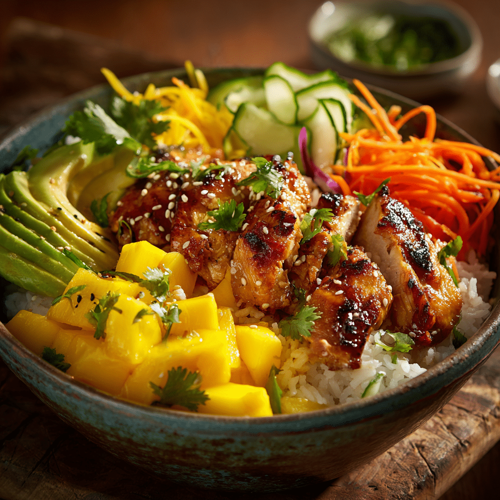 Mango Chicken Rice Bowl Recipe