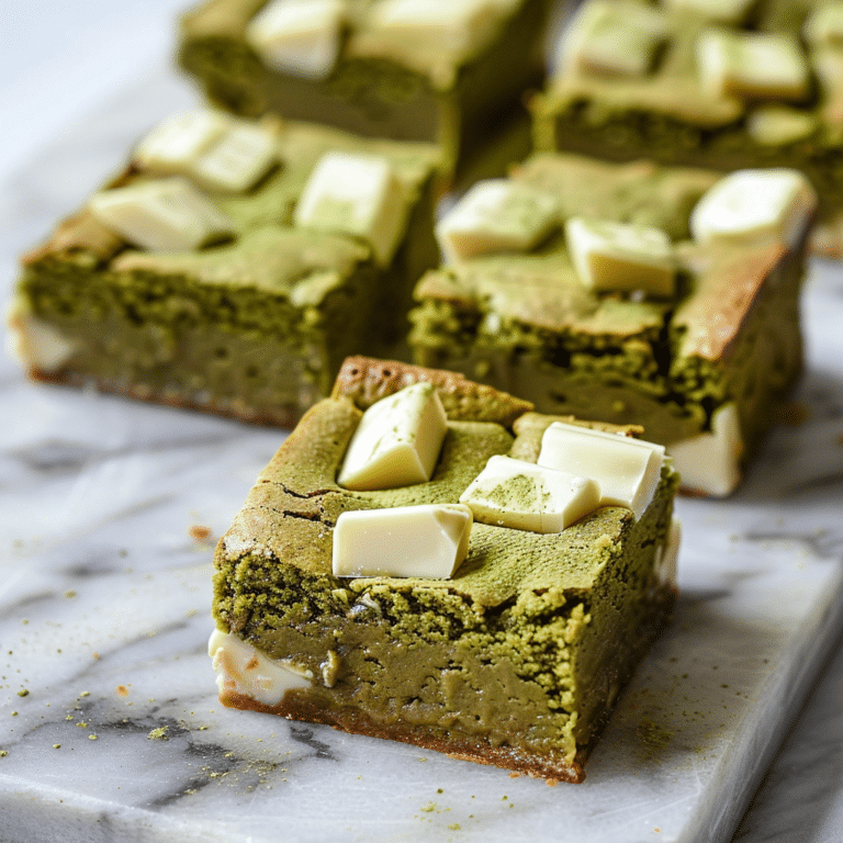 Matcha White Chocolate Blondies Recipe