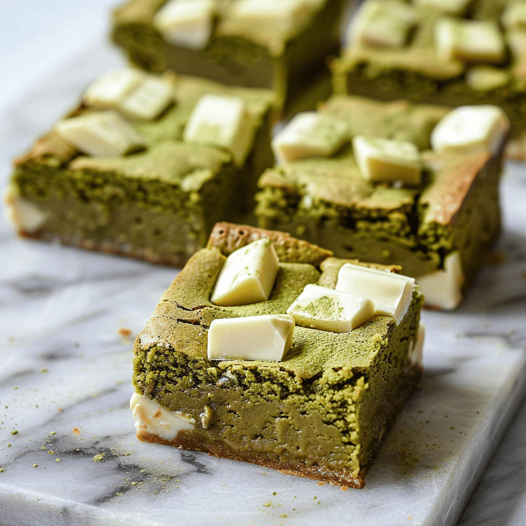 Matcha White Chocolate Blondies Recipe