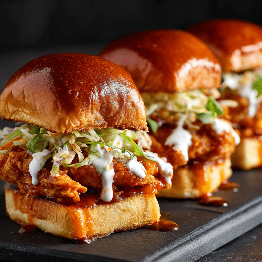 Spicy Buffalo Chicken Sliders Recipe - Recipe Image