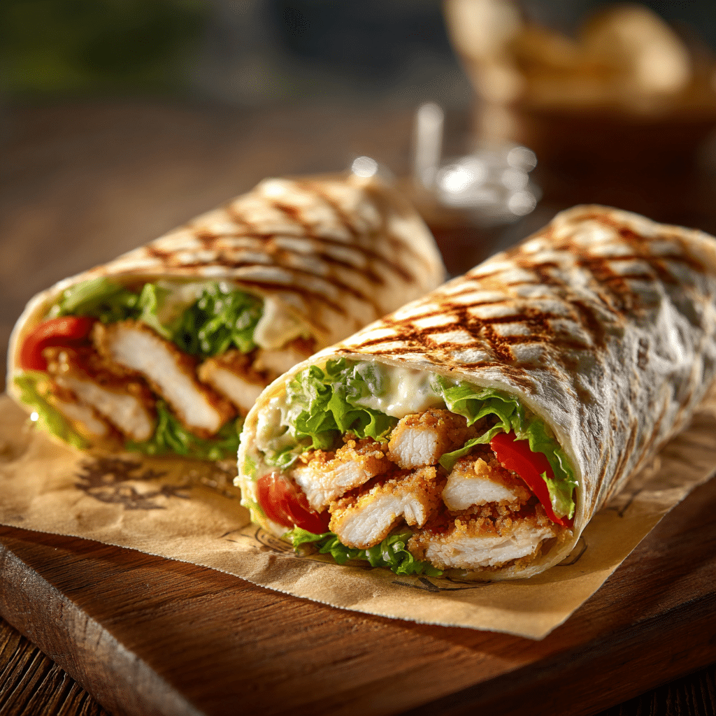 Crispy Chicken Wraps Recipe - Recipe Image