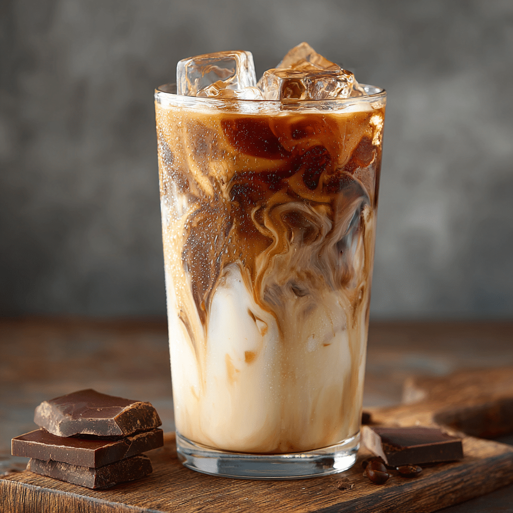Chocolate Peanut Butter Iced Latte Recipe - Recipe Image