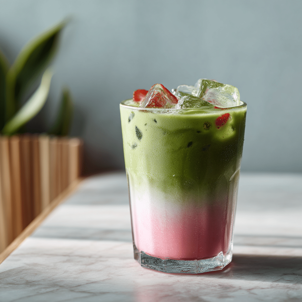 Strawberry Matcha Latte (Layered Café Style) Recipe - Recipe Image