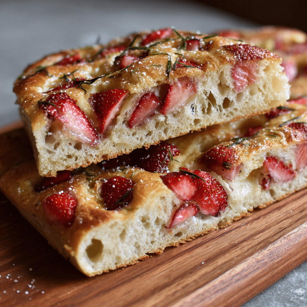 Sourdough Raspberry Orange Focaccia Bread Recipe - Recipe Image