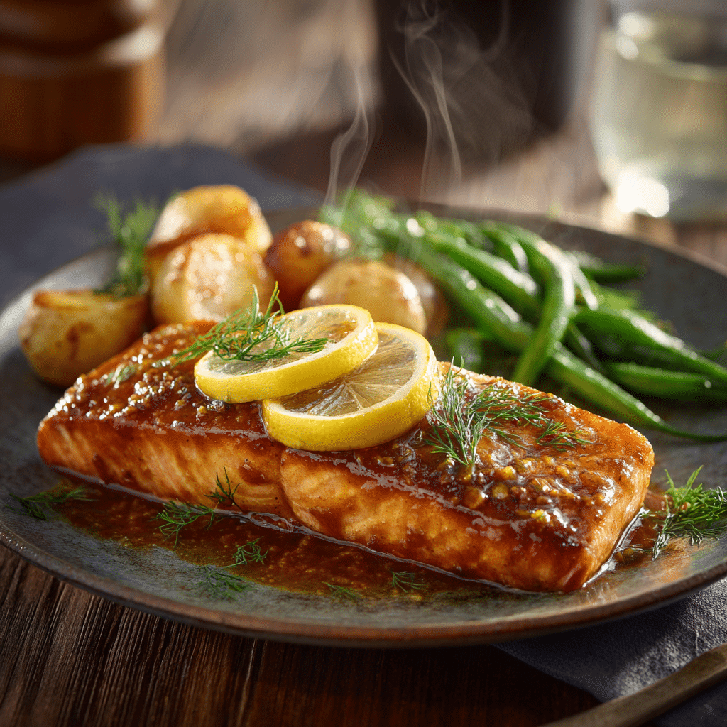 Crispy Honey Mustard Salmon Recipe - Recipe Image