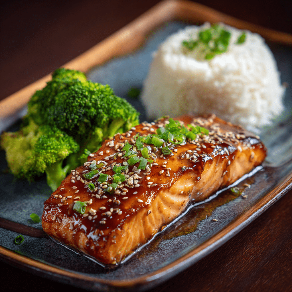 Honey Garlic Glazed Salmon Recipe - Recipe Image
