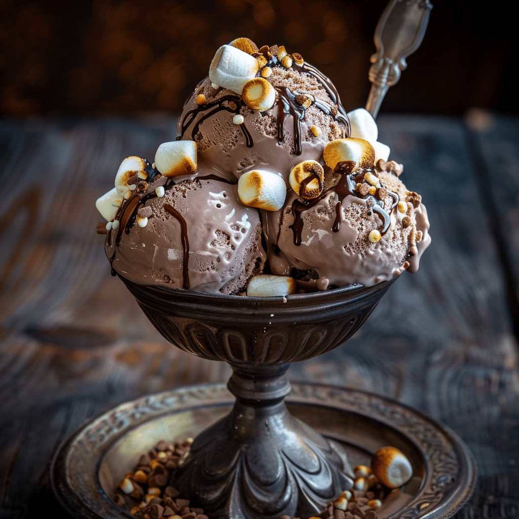 Chocolate Marshmallow Ice Cream Recipe - Recipe Image