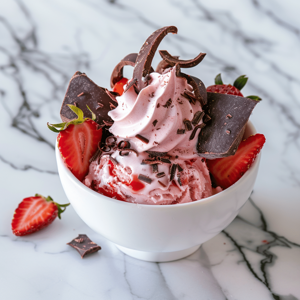 Chocolate Strawberry Ice Cream Recipe - Recipe Image