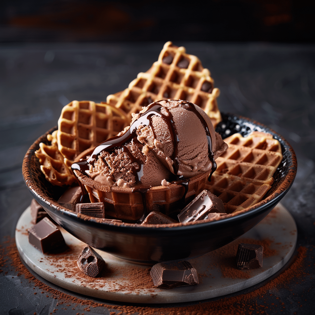 Chocolate Waffle Ice Cream Recipe - Recipe Image