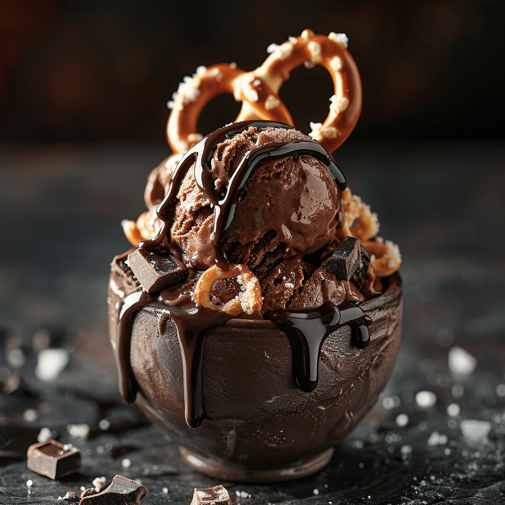 Chocolate Pretzel Ice Cream Recipe - Recipe Image