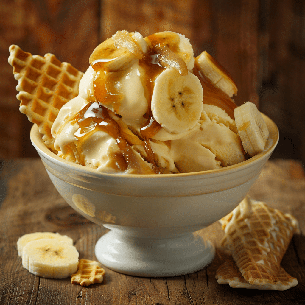 Banana Caramel Ice Cream Recipe - Recipe Image
