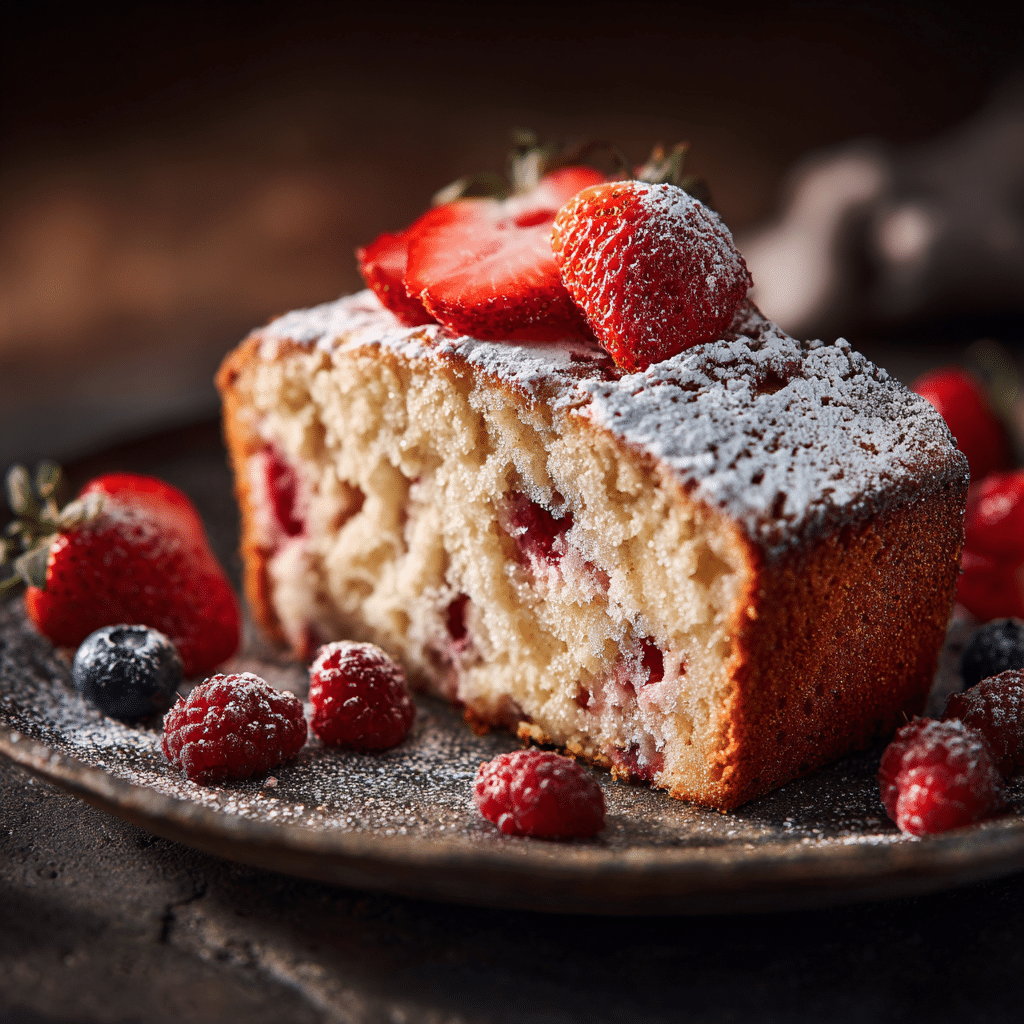 Strawberry Yogurt Soft Cake Recipe - Recipe Image