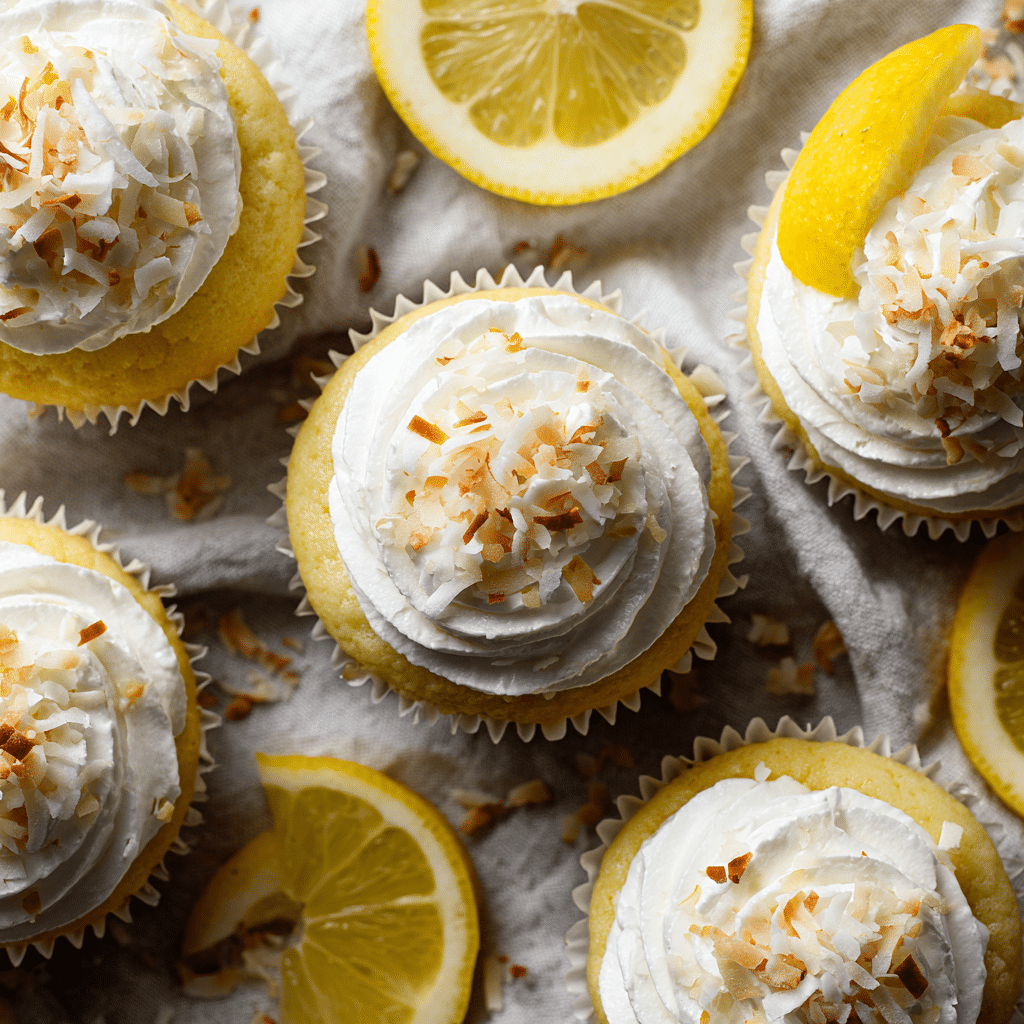 Lemon Coconut Cupcakes Recipe - Recipe Image