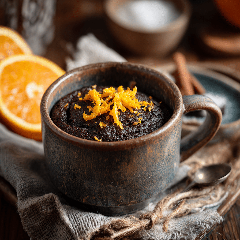 Chocolate Orange Mug Cake Recipe - Recipe Image
