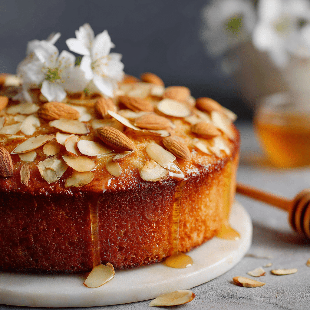 Honey Almond Cake Recipe - Recipe Image