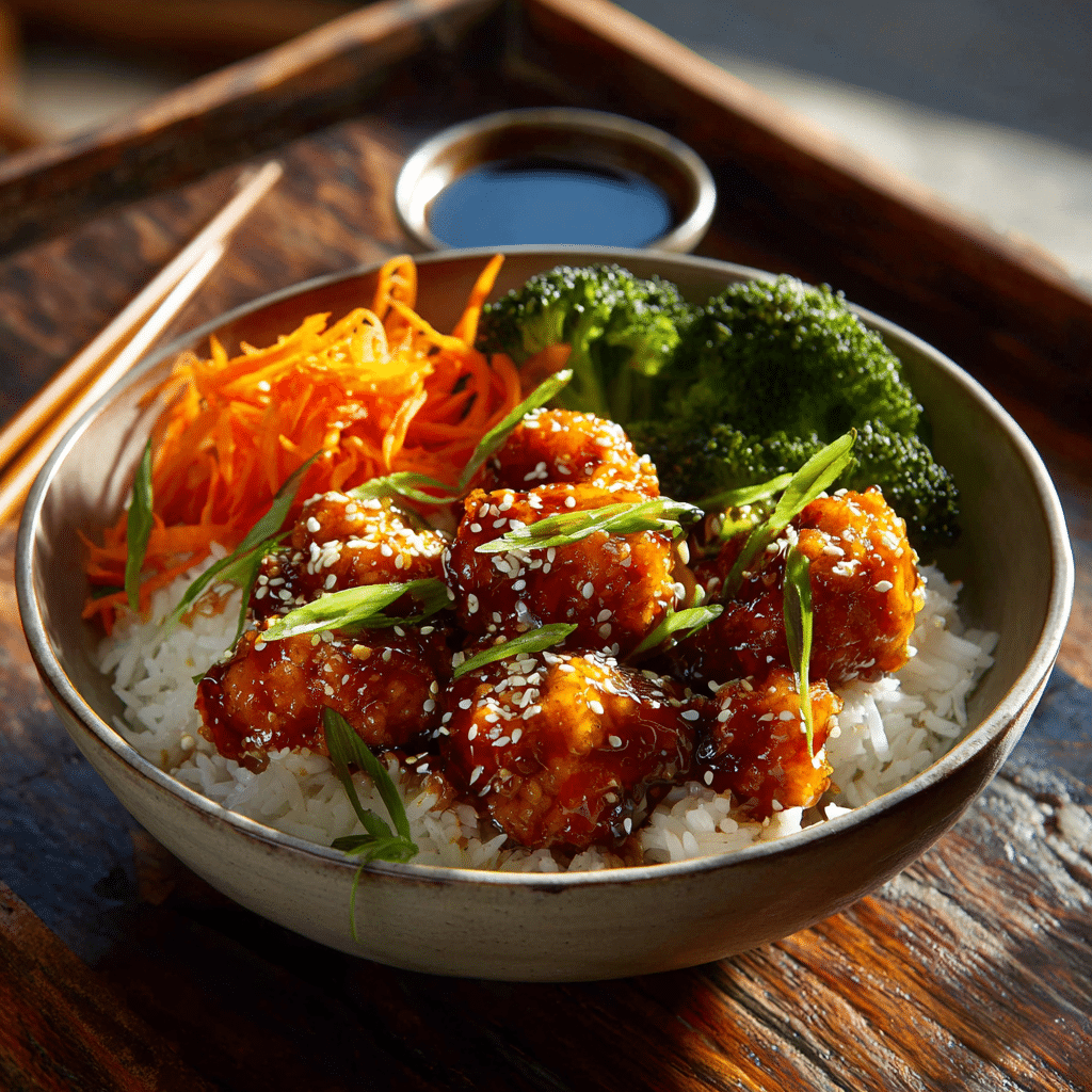 Honey Sesame Chicken Bowl Recipe - Recipe Image