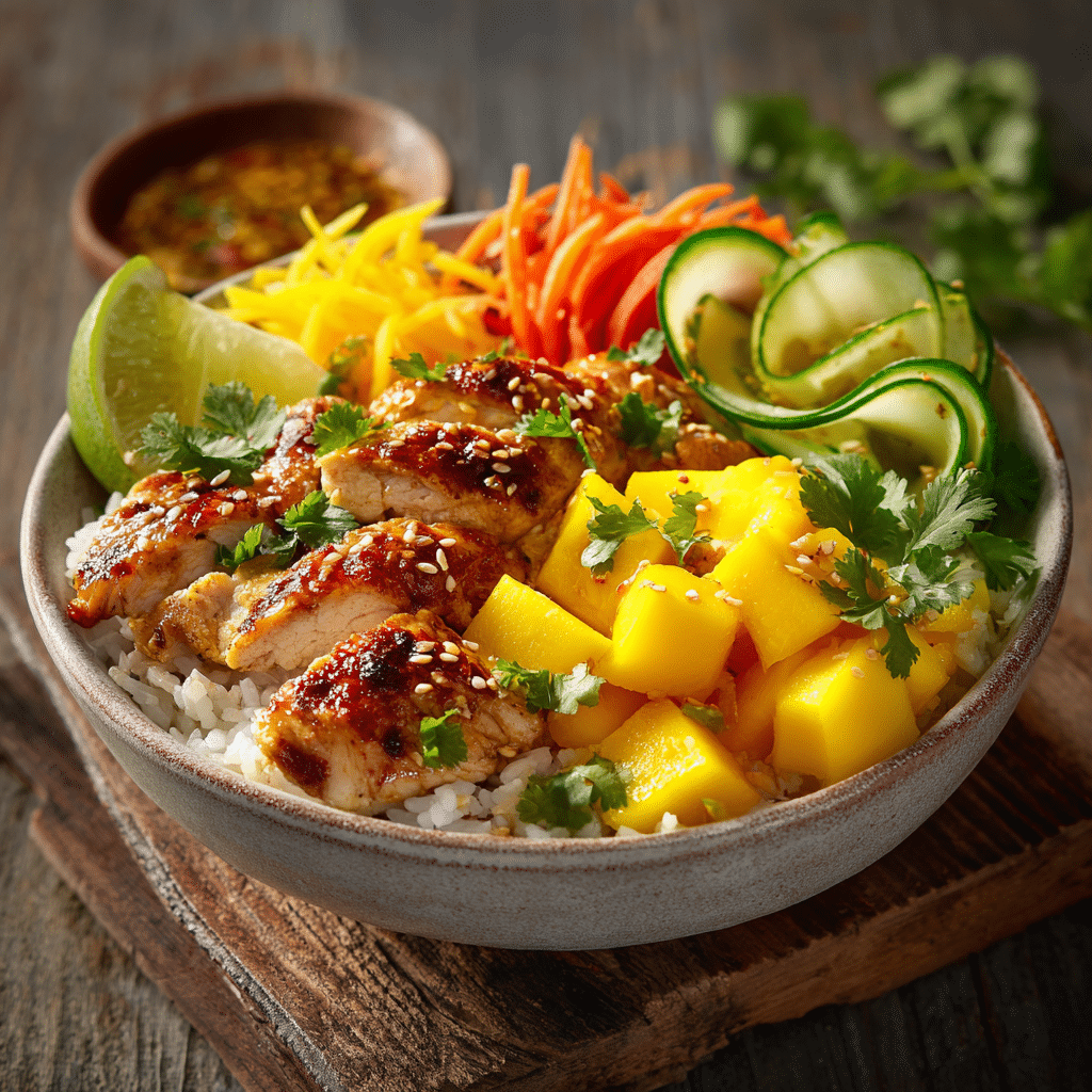 Mango Chicken Rice Bowl Recipe - Recipe Image