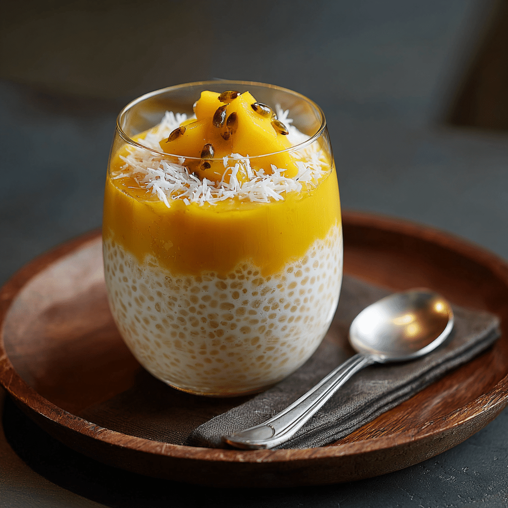 Coconut Mango Sago Dessert Recipe