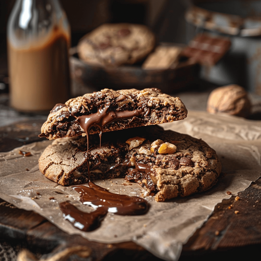 Chocolate Hazelnut Lava Cookies Recipe - Recipe Image
