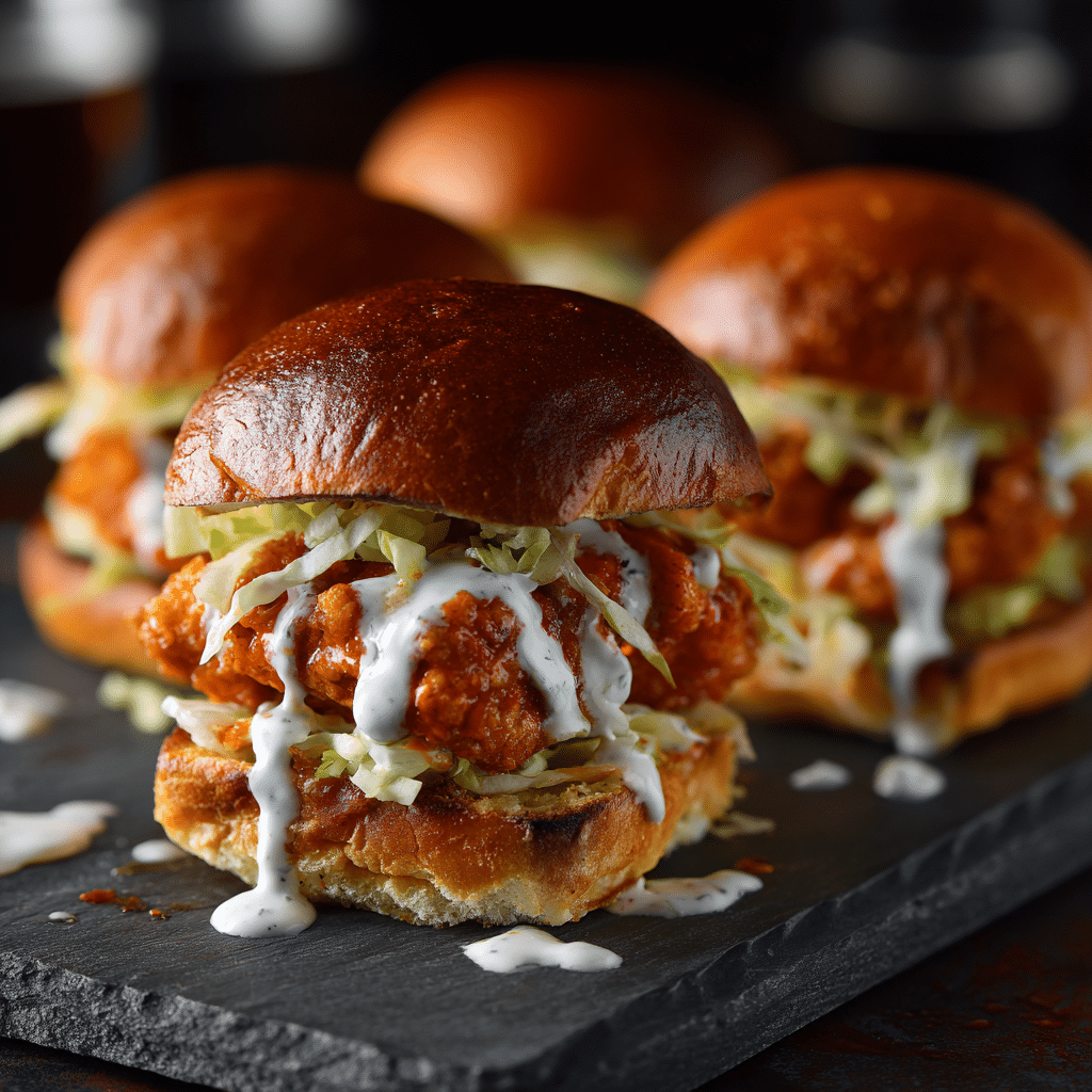 Spicy Buffalo Chicken Sliders Recipe - Recipe Image