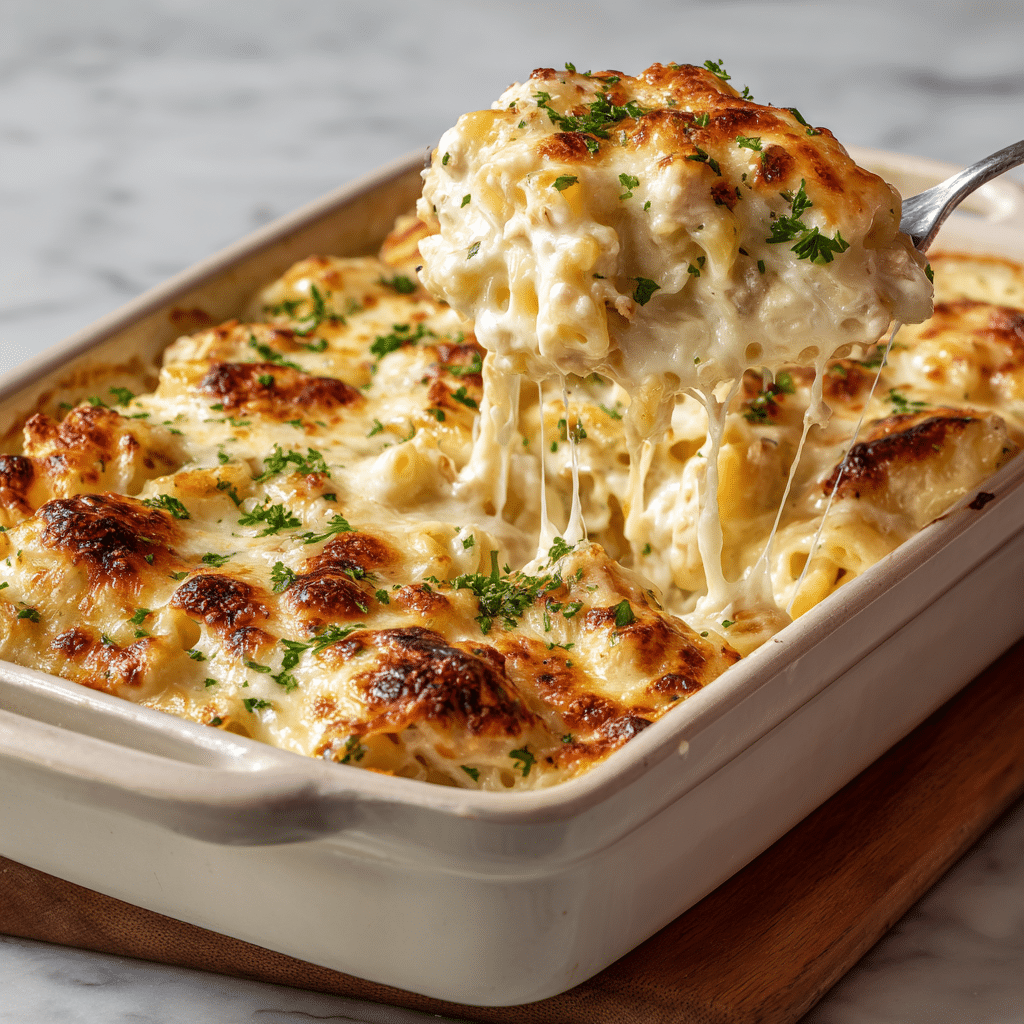 Chicken Alfredo Bake Recipe - Recipe Image