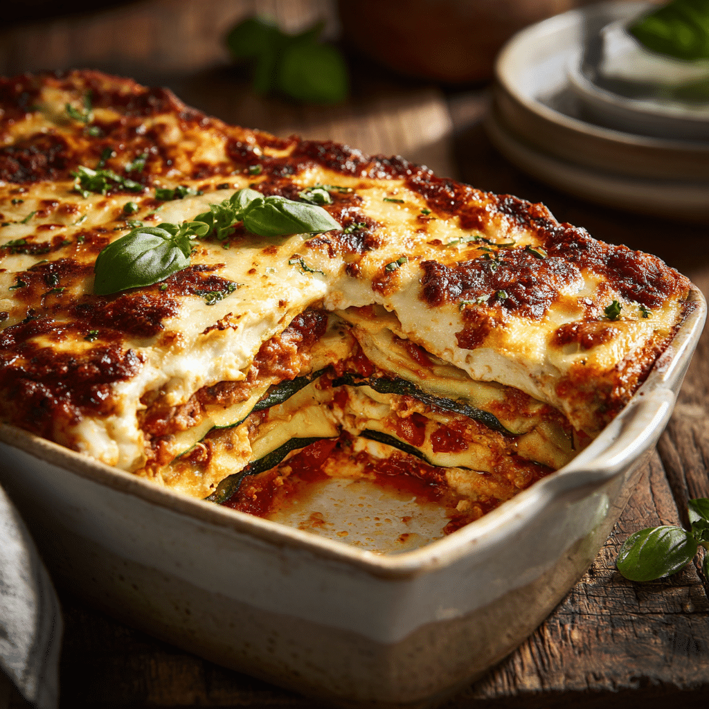 Baked Zucchini Lasagna Recipe - Recipe Image