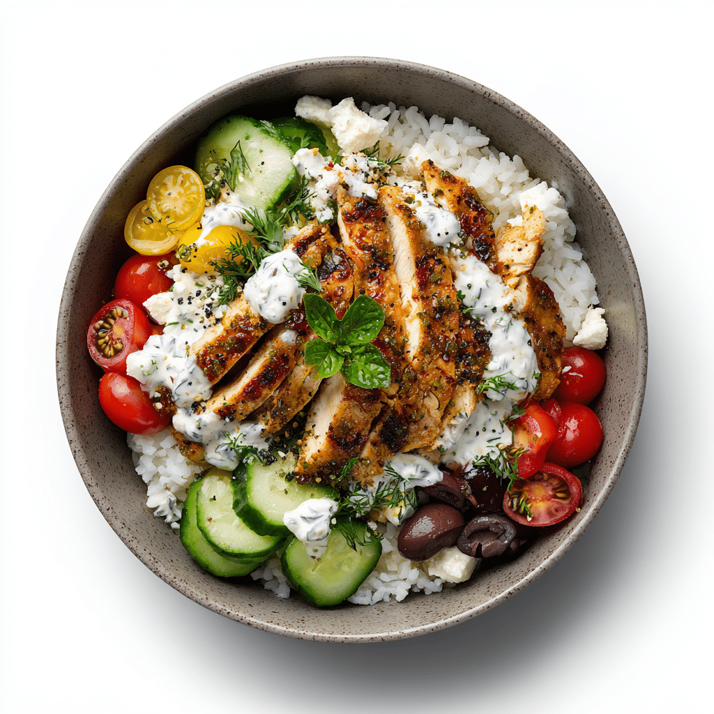 Mediterranean Chicken Rice Bowl Recipe - Recipe Image